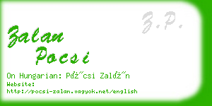 zalan pocsi business card